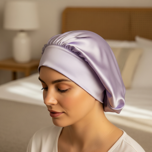 seidenhaube lange haare