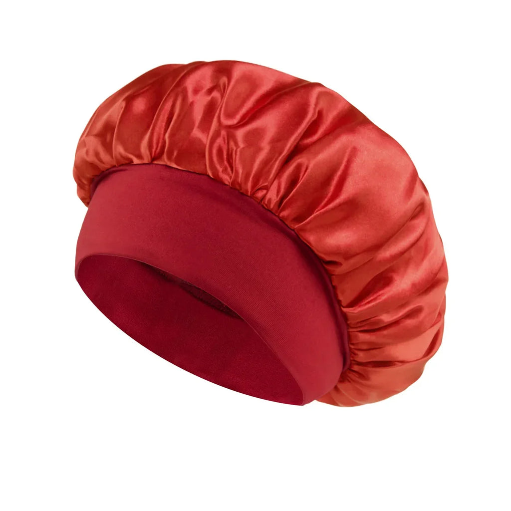 Lerkely 2 Satin-Schlafmützen Für Damen – Weich, Elastisch, Perfekt Für Haarschutz Beim Schlafen